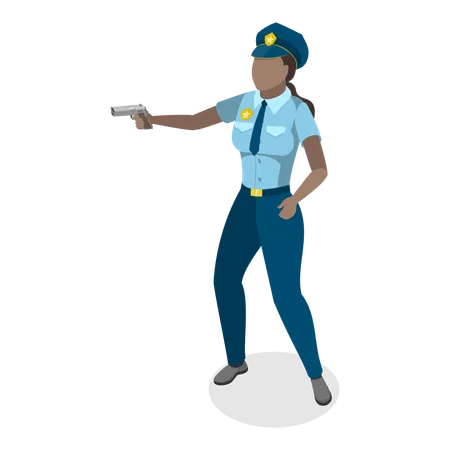 女性警察官  イラスト