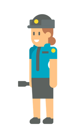 Female Police officer Illustration