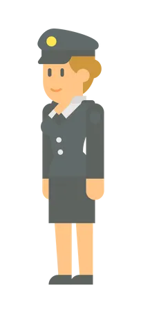 Best Premium Female police officer Illustration download in PNG & Vector  format