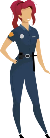 Female police officer Illustration