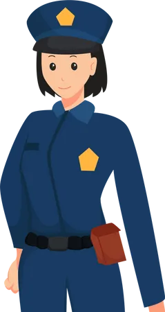 Female Police Officer Illustration