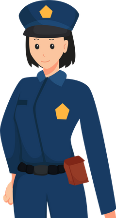 Female Police Officer  Illustration