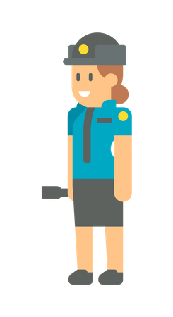 Female Police officer  Illustration