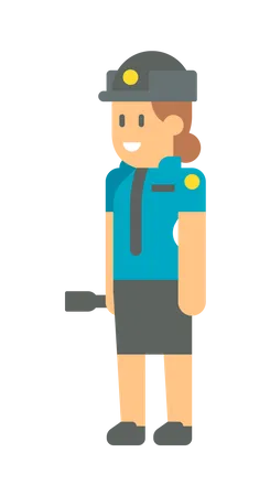 Female Police officer  Illustration