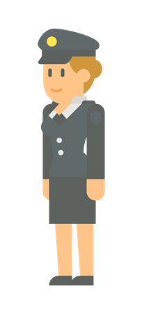 Female police officer  Illustration