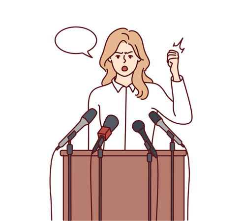 Female politician  Illustration