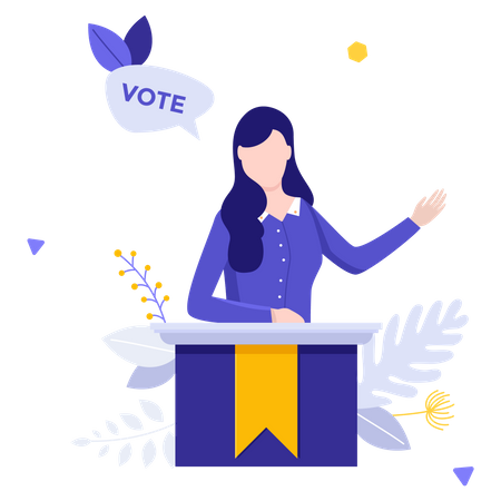 Female Politician  Illustration