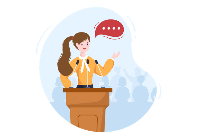 Female Politician  Illustration