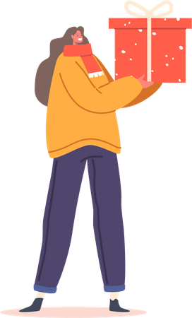 Female Prepare Present Illustration
