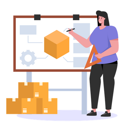 Female Product Designer  Illustration