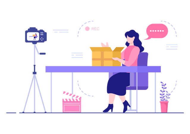 Female Product Reviewer  Illustration