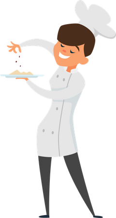 Female professional chef Illustration