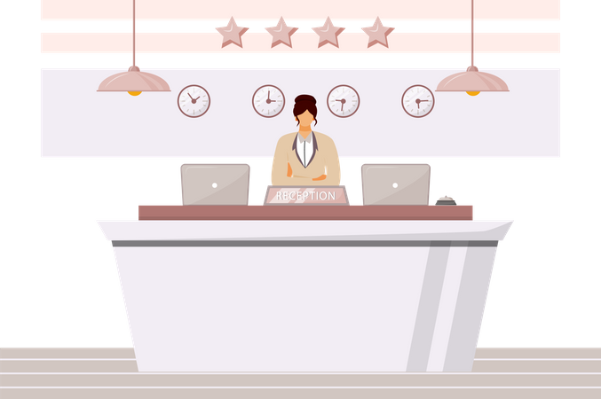 Female receptionist  Illustration