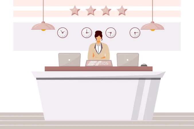 Female receptionist  Illustration