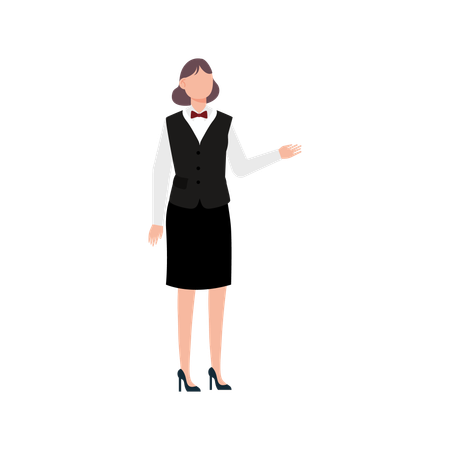 Female Receptionist  Illustration