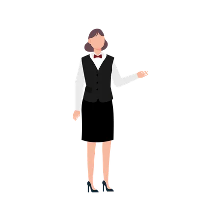 Female Receptionist  Illustration