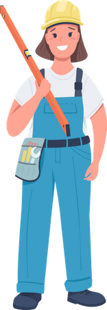 Female repair worker Illustration