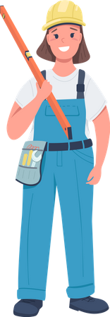 Female repair worker  Illustration