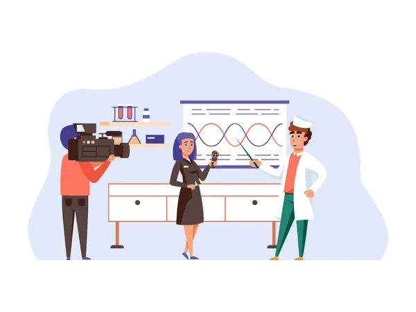 Journalism Bundle Of Scenes With Flat People Characters Breaking News Interviewing And Live Show Conceptual Situations Journalist And Cameraman Making Video Reportage Cartoon Vector Illustration Illustration