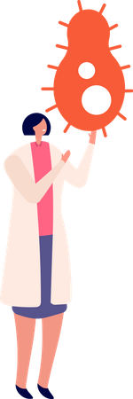 Female researcher  Illustration