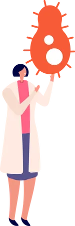 Female researcher  Illustration