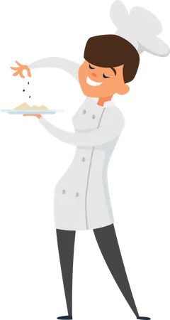 Female restaurant waiter  Illustration