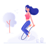 rope jumping illustration