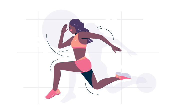 Female runner Illustration