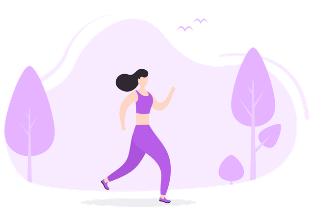 Female Runner Illustration