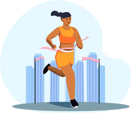 Female Runner  Illustration