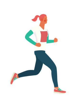 Female runner  Illustration