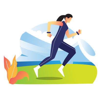 Female runner  Illustration