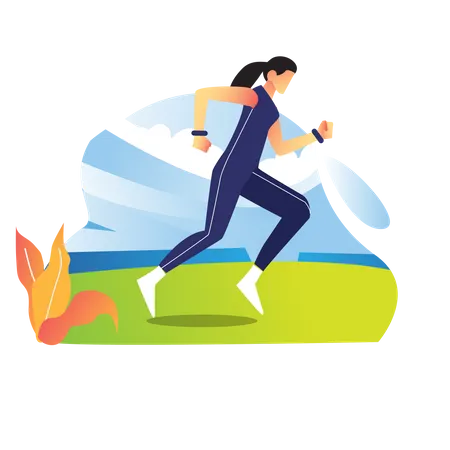 Female runner  Illustration