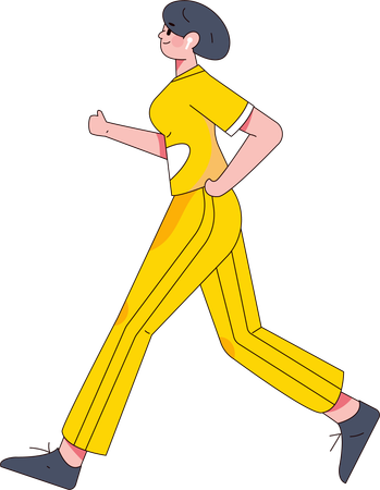 Female running  Illustration