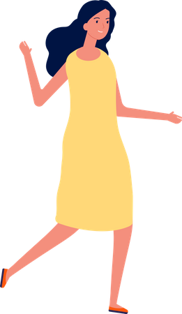 Female Running Illustration