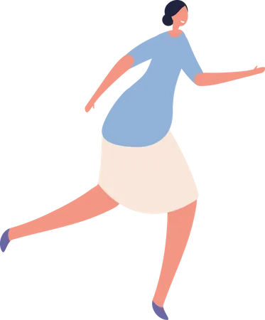 Female Running Illustration