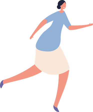 Female Running  Illustration