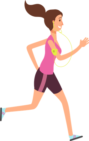 Female running  Illustration