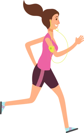 Female running  Illustration