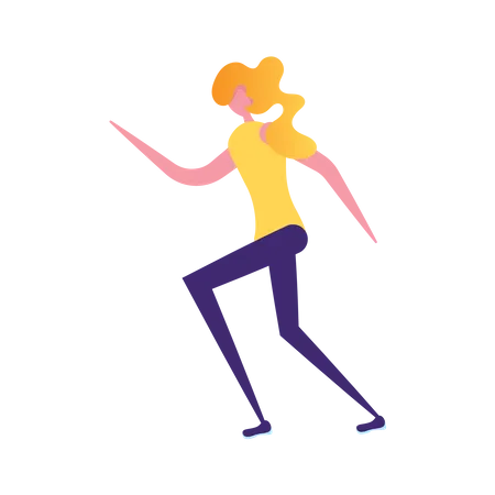 Female running  Illustration