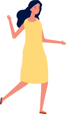 Female Running  Illustration