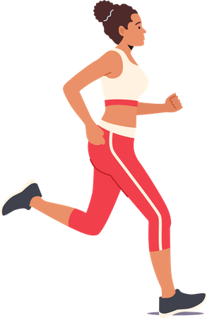 Female Running  Illustration