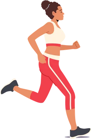 Female Running  Illustration