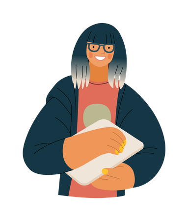 Female school student  Illustration