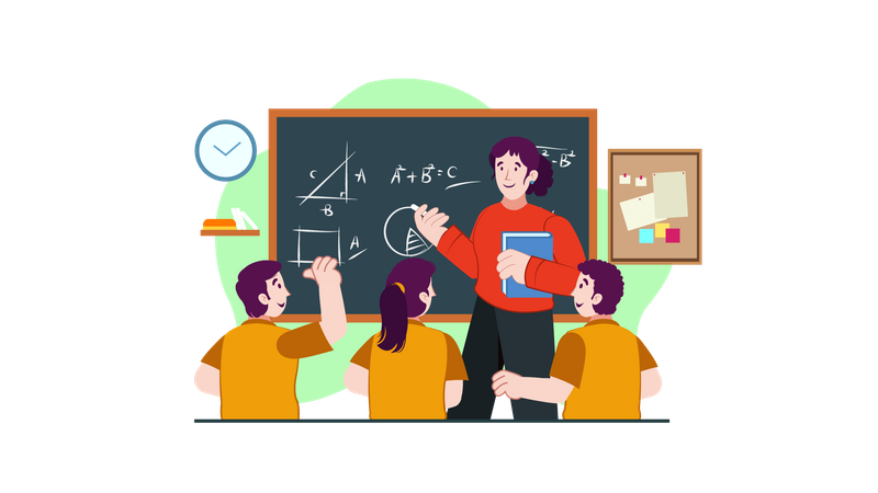 Female School Teachers  Illustration