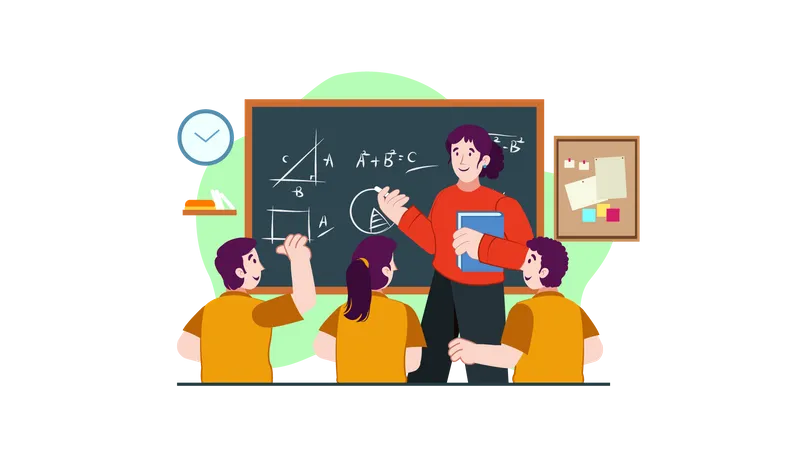 Female School Teachers  Illustration