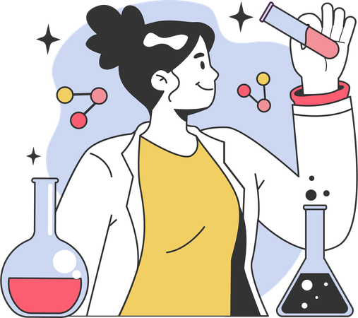 Female scientist  Illustration