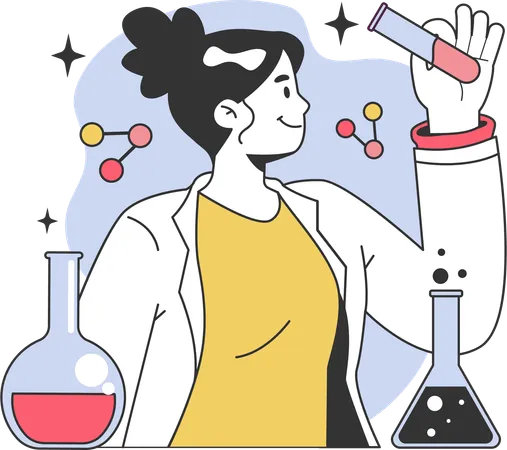 Female scientist  Illustration