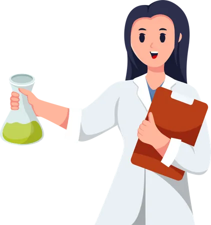 Female Scientist  Illustration