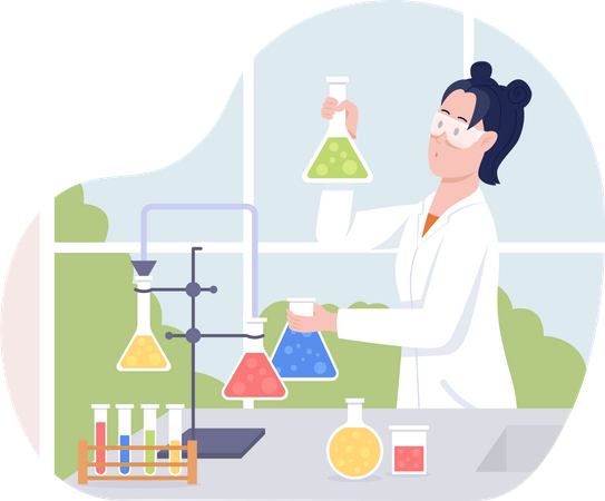 Female scientist  Illustration